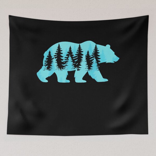 Item preview, Nature Forest Mountains Trees Wildlife Animal Brown Bear designed and sold by papertaless.