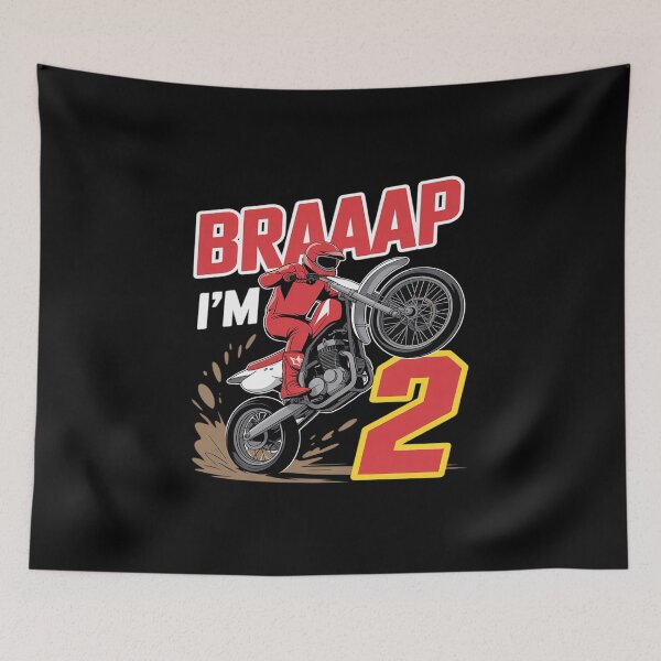 Item preview, Braaap I_m 2 Year Old Birthday Motocross Dirt Bike designed and sold by petrichorsworld.