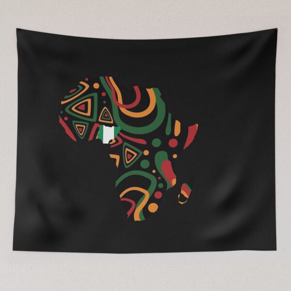 Artikelvorschau, Karte von Afrika Nigeria entworfen und verkauft von Wayoftheartist.