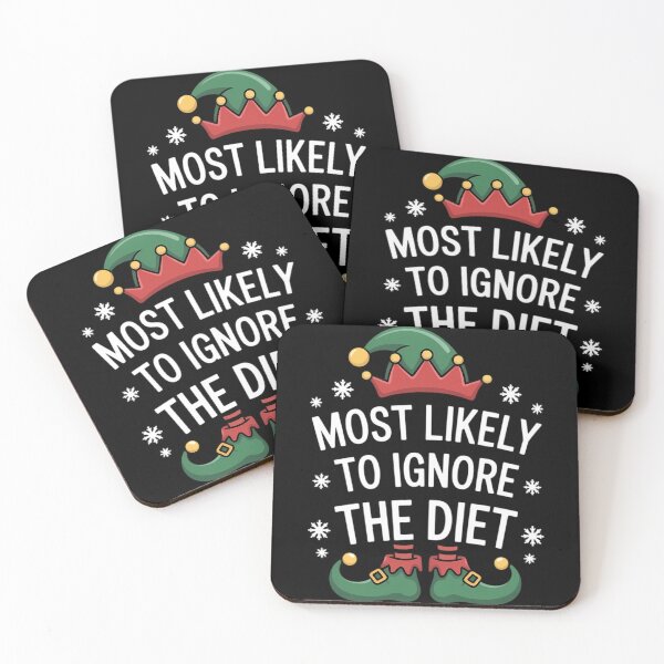Item preview, Most Likely To Ignore The Diet Matching Christmas Elf  designed and sold by papertaless.