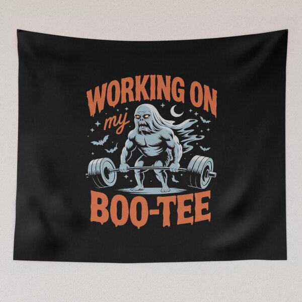 Item preview, Working On My Boo  Gymrat Ghost Gym Halloween  designed and sold by HuValverdeArt.