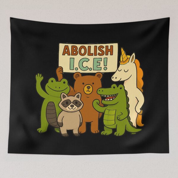 Item preview, Frog Unicorn Raccoon Bear Dinosaur Protest Shirt designed and sold by SenanDan.