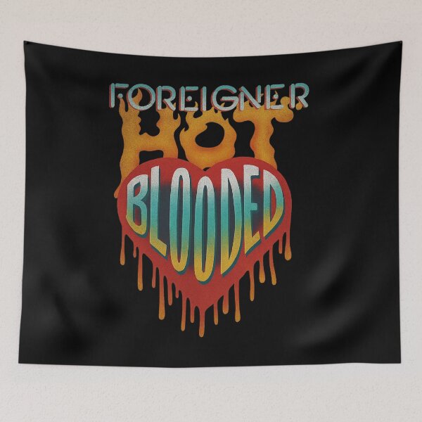 Item preview, Foreigner – Hot Blooded Dripping Heart Retro designed and sold by ketttitisandnon.