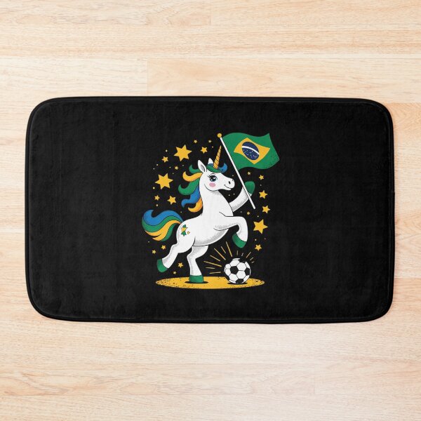 Item preview, Brazil Flag Unicorn Football Soccer Fan designed and sold by petrichorsworld.