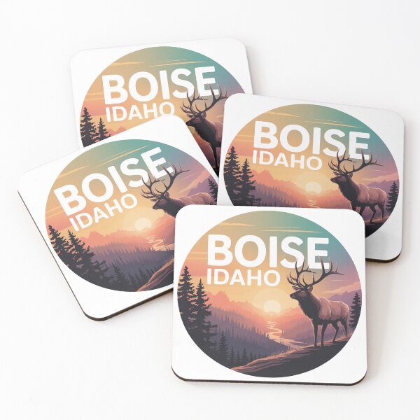 Item preview, Boise Idaho Elk Mountain Sunset – Modern Wildlife Landscape Design designed and sold by CircinusStore.