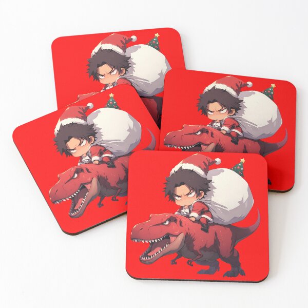 Item preview, Mugen Samurai Champloo Anime Christmas Dinosaur Santa Claus Chibi Style designed and sold by Raslbazola.