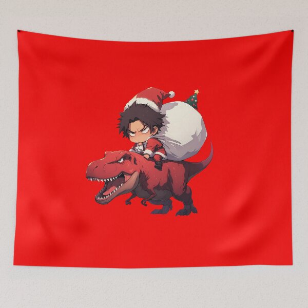 Item preview, Mugen Samurai Champloo Anime Christmas Dinosaur Santa Claus Chibi Style designed and sold by Raslbazola.