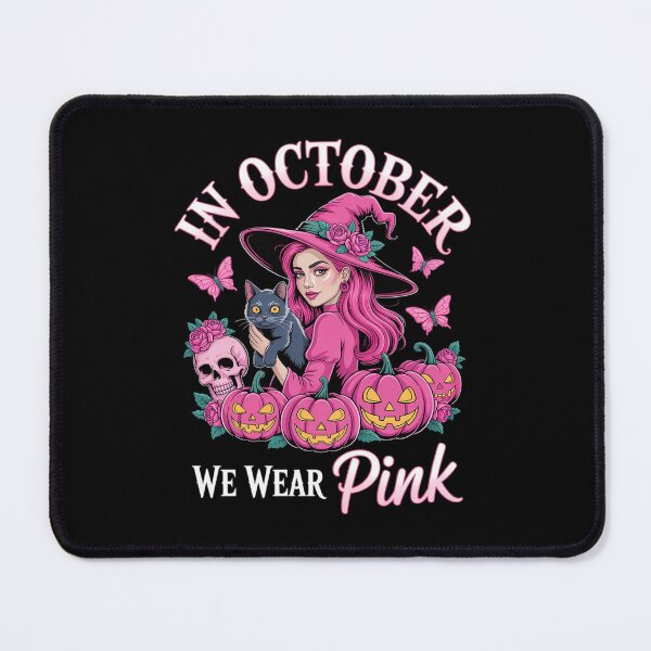 Item preview, Breast Cancer Witches in October We Wear Pink Autumn Fall designed and sold by KingsLife1994.