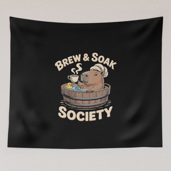 Item preview, Brew & Soak Society Capybara Coffee Hot Tub designed and sold by KingsLife1994.
