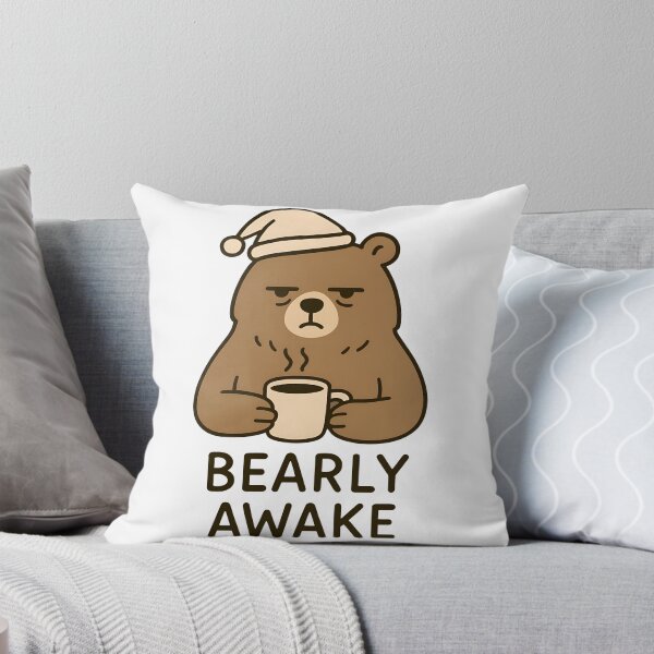 Item preview, Bearly Awake Funny Coffee Bear – Cute Sleepy Pun designed and sold by Imaginationbeyond.