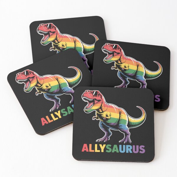 Item preview, Allysaurus Dinosaur Rainbow Flag For Ally LGBT Pride designed and sold by Formatage.