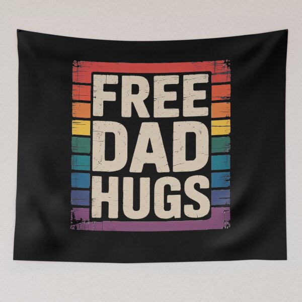 Item preview, Free Dad Hugs LGBT Supports Happy Pride Month designed and sold by Formatage.