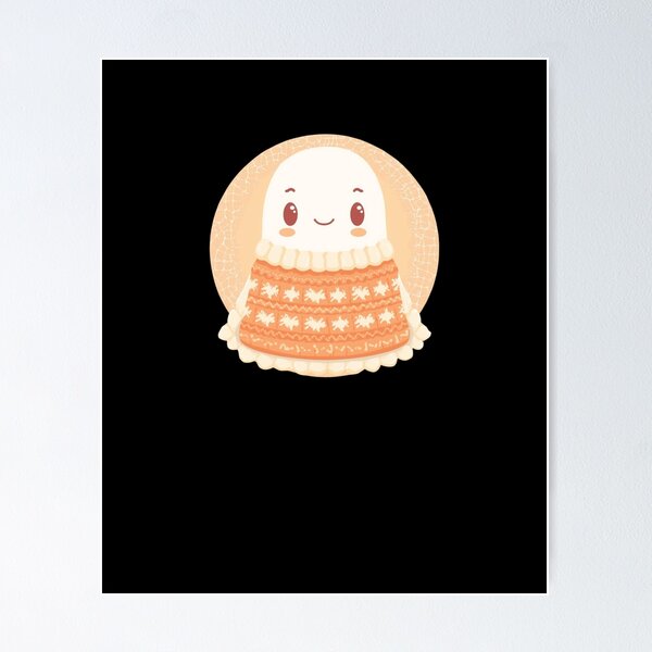 Item preview, Ghostly Knits – Cute Halloween Sweater Tee designed and sold by EcoArtTees.