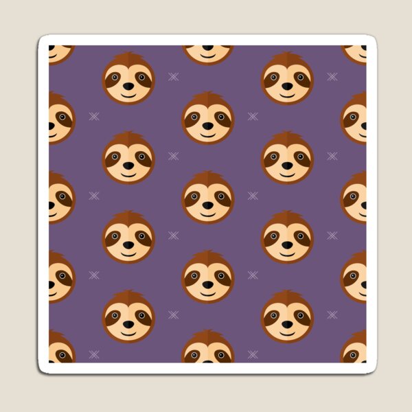 Item preview, Sloth heads on purple designed and sold by reneesillus.