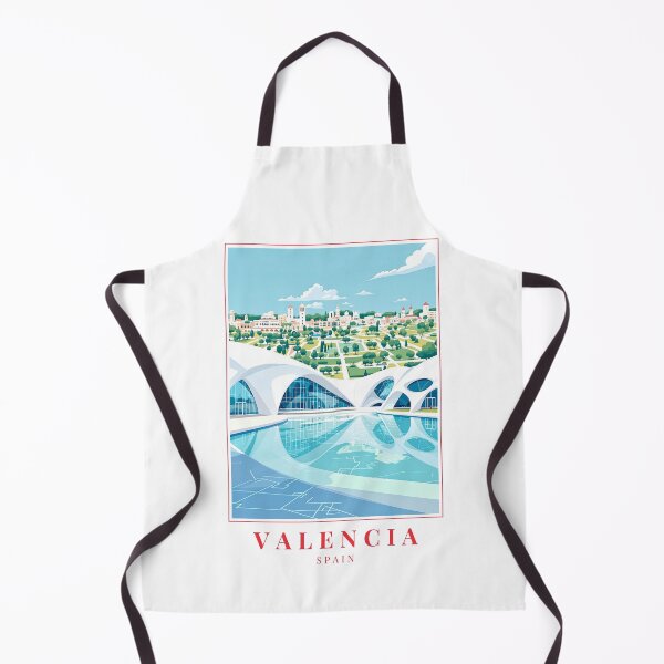 Item preview, Valencia Spain Illustration – City of Arts and Sciences, Reflective Pools & Cultural Skyline designed and sold by MapMyMiles.