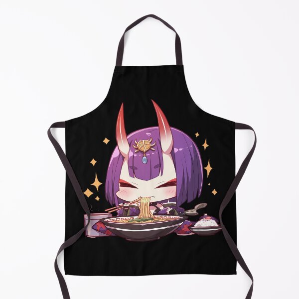 Artikelvorschau, Assassin Shuten Douji Chibi Oni Anime Girl Eating Ramen Happily from Fate Grand Order entworfen und verkauft von Raslbazola.