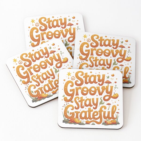 Item preview, Stay Groovy, Stay Grateful – Retro Harvest Vibes designed and sold by Chicmorph.