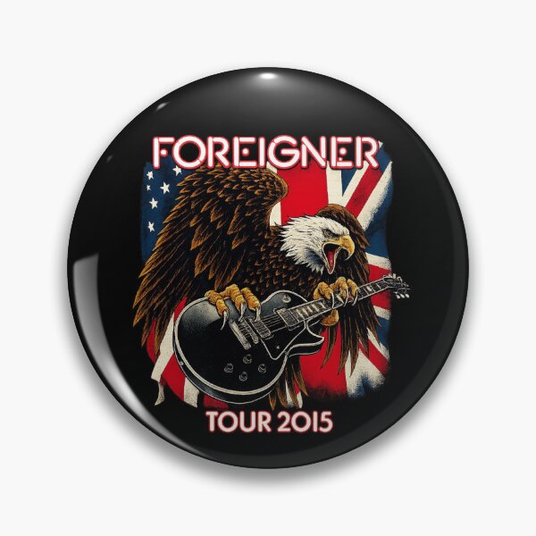 Item preview, Foreigner Tour 2015 – Eagle with Guitar & Flags designed and sold by ketttitisandnon.