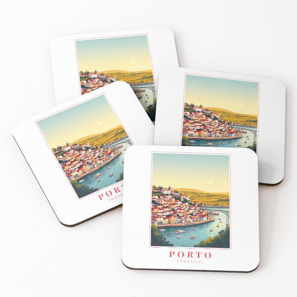 Item preview, Porto Portugal Illustration – Ribeira Streets, Dom Luís I Bridge & Riverfront Cityscape designed and sold by MapMyMiles.