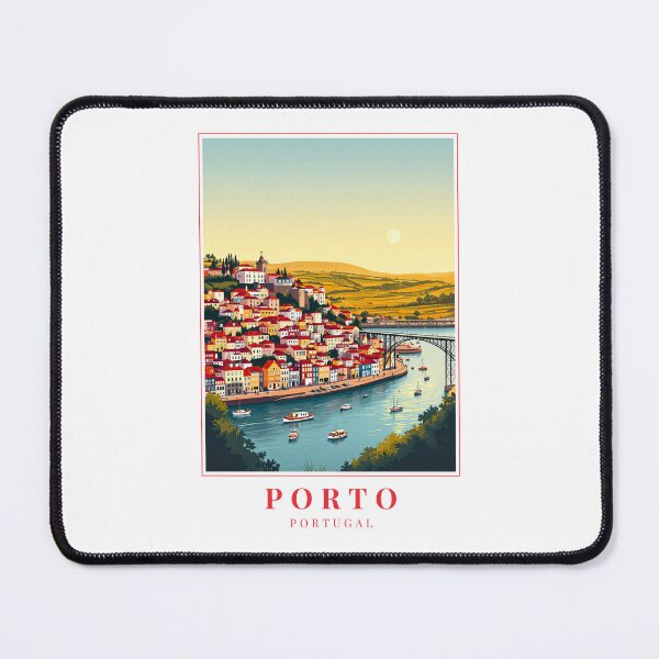 Item preview, Porto Portugal Illustration – Ribeira Streets, Dom Luís I Bridge & Riverfront Cityscape designed and sold by MapMyMiles.