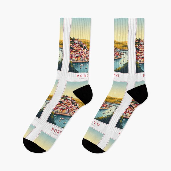 Item preview, Porto Portugal Illustration – Ribeira Streets, Dom Luís I Bridge & Riverfront Cityscape designed and sold by MapMyMiles.