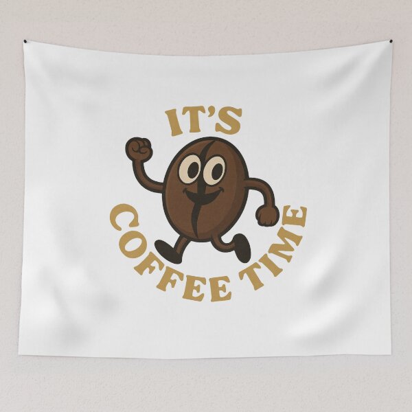 Item preview, It’s Coffee Time – Retro Coffee Bean Design designed and sold by R77shop.