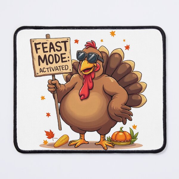 Item preview, Feast Mode Activated – Funny Turkey Design designed and sold by Chicmorph.