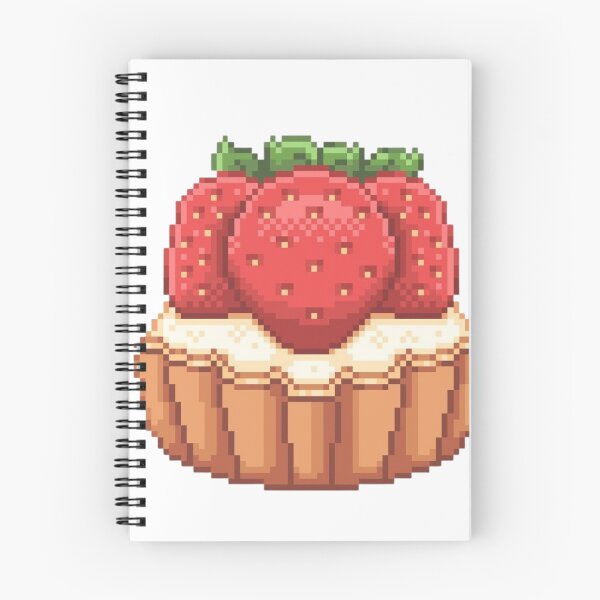 Item preview, Cute strawberry pixel tartlet designed and sold by croissantback.