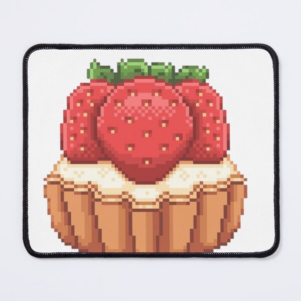 Item preview, Cute strawberry pixel tartlet designed and sold by croissantback.