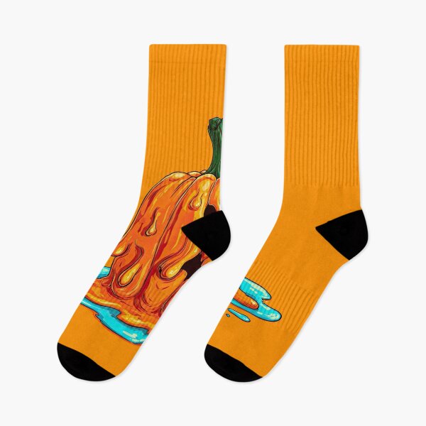 Item preview, A spooky pumpkin spills its juices in a lively and colorful Halloween scene designed and sold by Jerhus.
