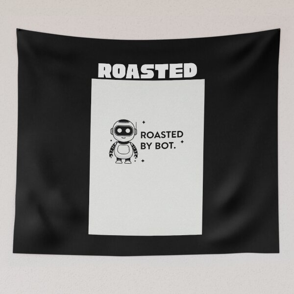 Item preview, Roasted by Bot – AI Roast Tee designed and sold by EcoArtTees.