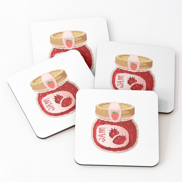 Item preview, Cute strawberry jam pixel designed and sold by croissantback.