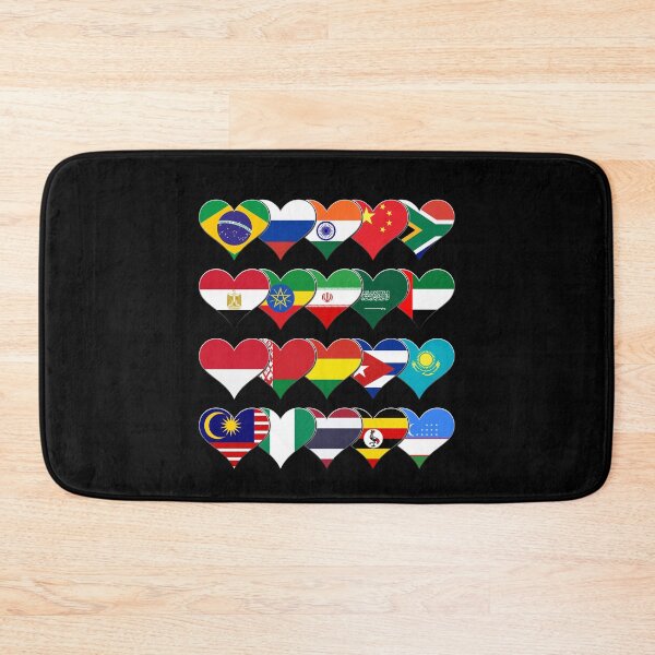 Item preview, BRICS+ Hearts with National Flags designed and sold by venomousvector.