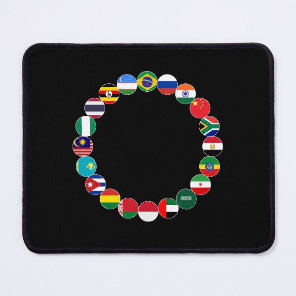 Item preview, BRICS Plus Circles with Country Flags designed and sold by venomousvector.