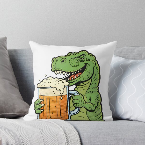 Item preview, Beer-Rex – Funny Dinosaur Drinking Beer Retro Design designed and sold by Imaginationbeyond.