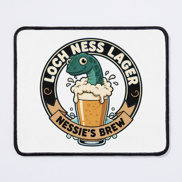 Item preview, Loch Ness Lager – Funny Nessie Beer designed and sold by Imaginationbeyond.