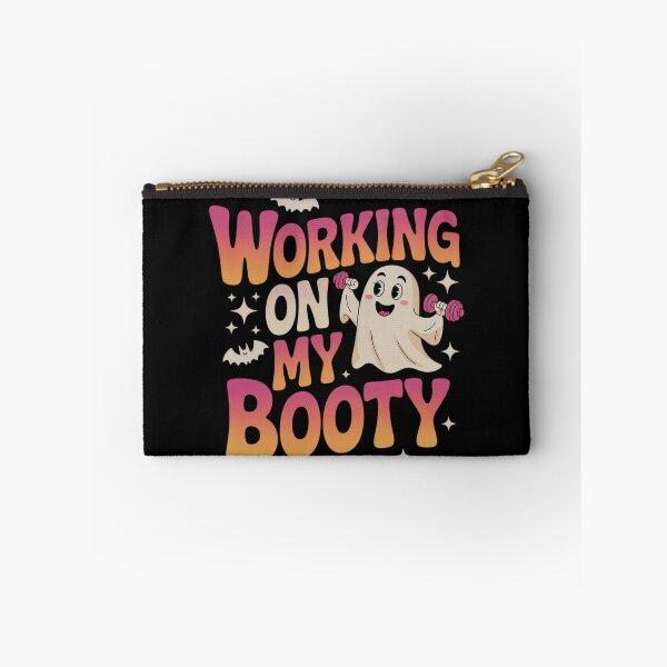 Item preview, Working On My Booty Gym Halloween Workout Ghost  designed and sold by HuValverdeArt.