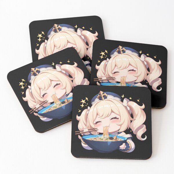 Item preview, Game Barbara Kawaii Ramen Feast Genshin Impact Anime Girl Chibi Style designed and sold by Raslbazola.