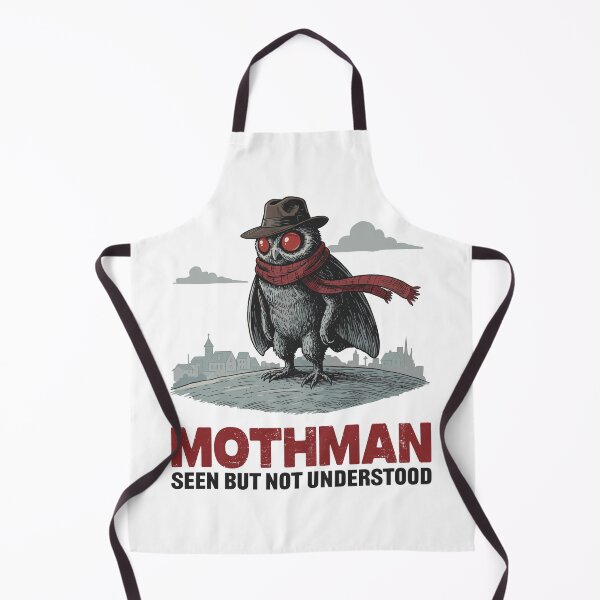 Item preview, Mothman T-Shirt, Retro cryptid tee, vintage engraving style, red eyes, folklore shirt, Point Pleasant designed and sold by Skull in Wool .