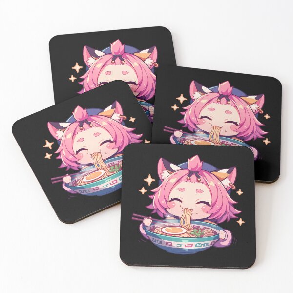 Item preview, Game Diona Kawaii Cat Girl Ramen Genshin Impact Chibi Anime Style designed and sold by Raslbazola.