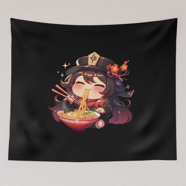 Item preview, Hu Tao Kawaii Ramen Joy Genshin Impact Anime Girl Chibi Cute Style designed and sold by Raslbazola.