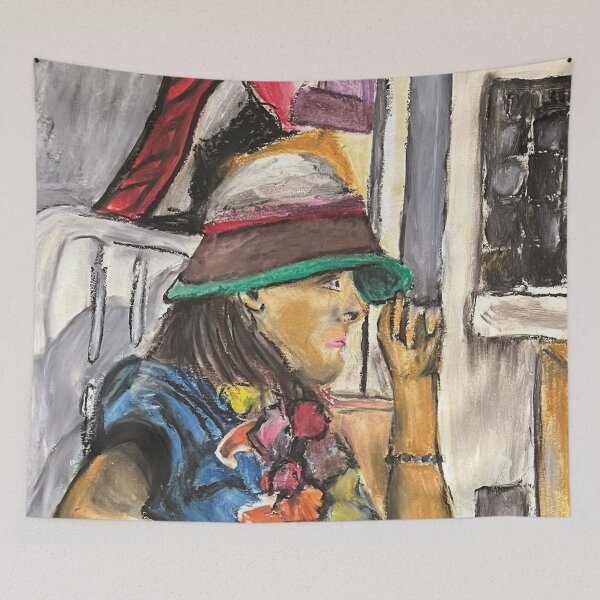 Item preview, Girl in Vivid Hat designed and sold by Alexander Krishchyunas.