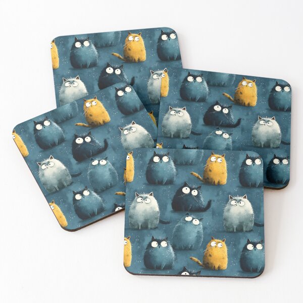 Item preview, Funny Cats Cute Cat Lovers Cartoon Animals Retro Pattern designed and sold by SecretDicer.