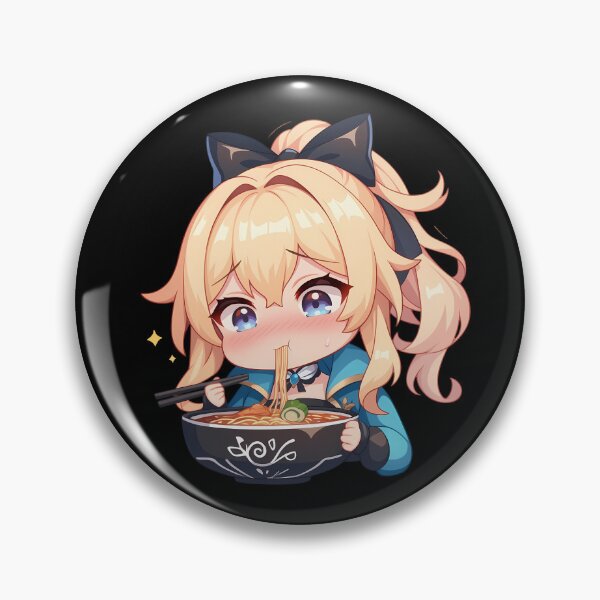 Item preview, Game Jean Cute Ramen Time Genshin Impact Anime Girl Kawaii Chibi Style designed and sold by Raslbazola.