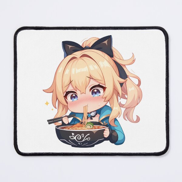 Item preview, Game Jean Cute Ramen Time Genshin Impact Anime Girl Kawaii Chibi Style designed and sold by Raslbazola.
