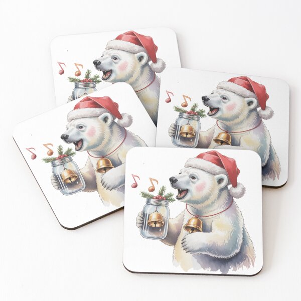 Item preview, Jingle Bells Polar Bear – Cute Christmas Wall Art designed and sold by vk09.