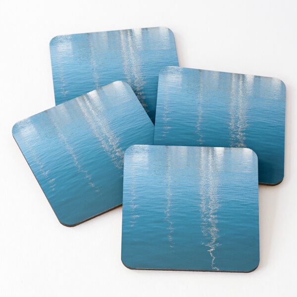 Item preview, Boats are reflected in the blue water designed and sold by Adriana Mueller.