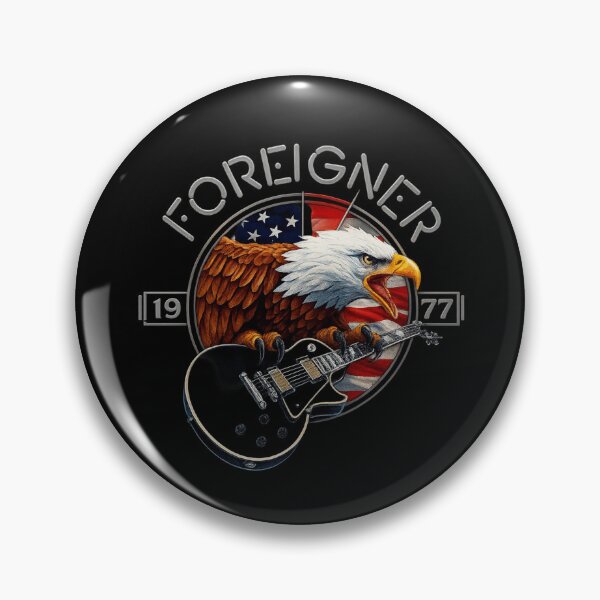 Item preview, Foreigner 1977 – Eagle & Les Paul Circle Emblem designed and sold by ketttitisandnon.