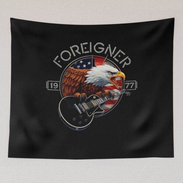 Item preview, Foreigner 1977 – Eagle & Les Paul Circle Emblem designed and sold by ketttitisandnon.