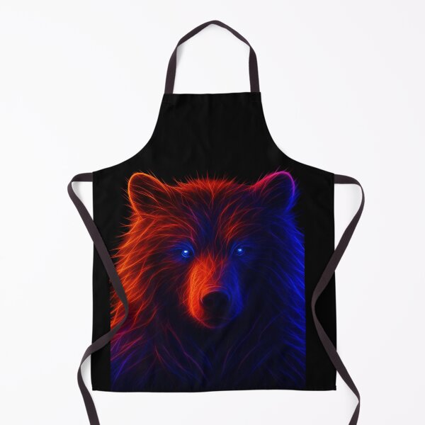 Item preview, Neon Spirit Bear – Glowing Electric Animal Art designed and sold by LiLeDesigns.